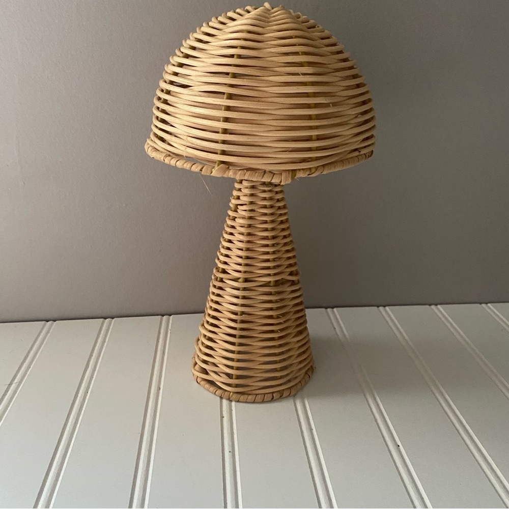 Woven Rattan Mushroom decor